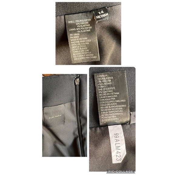 Alex Marie black career pencil skirt size 14 - Picture 4 of 13